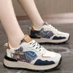 Baskets Femme Style Brodé