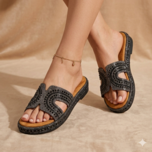 Sandales Femme Élégantes Strass "Corfly" – Confort Premium & Style Chic Été