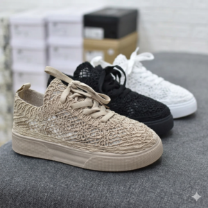 Baskets Femme Dentelle Tendance – Légères, Aérées & Confort Absolu