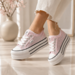 Baskets Femme Plateforme Paillettes - Style Sport Chic & Tendance (T. 36-40)
