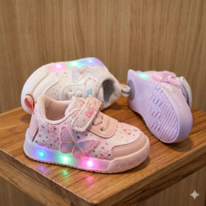 Baskets Fille Lumineuses LED Papillon – Confort & Style