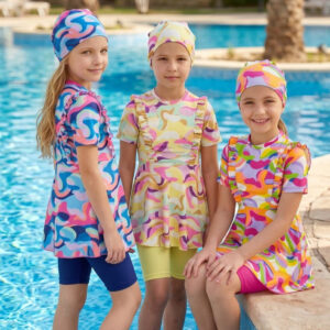 Burkini Fille 3 Pièces Anti-UV
