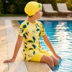 Maillot de Bain Fille Anti-UV Motif Citrons