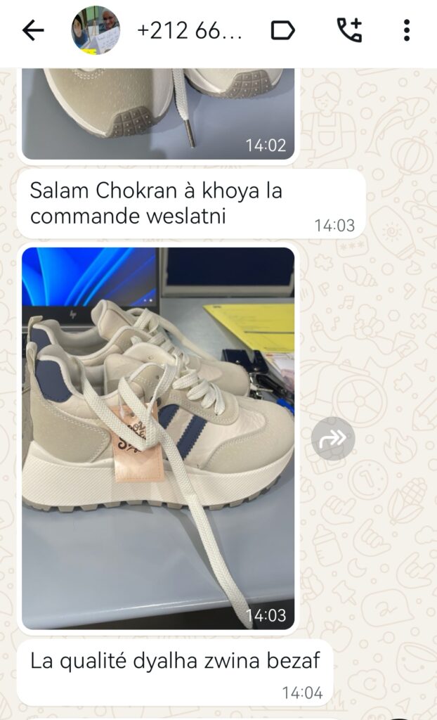 Capture d’avis client WhatsApp
